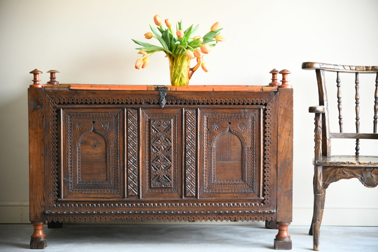 Carved Swat Valley Dowry Chest