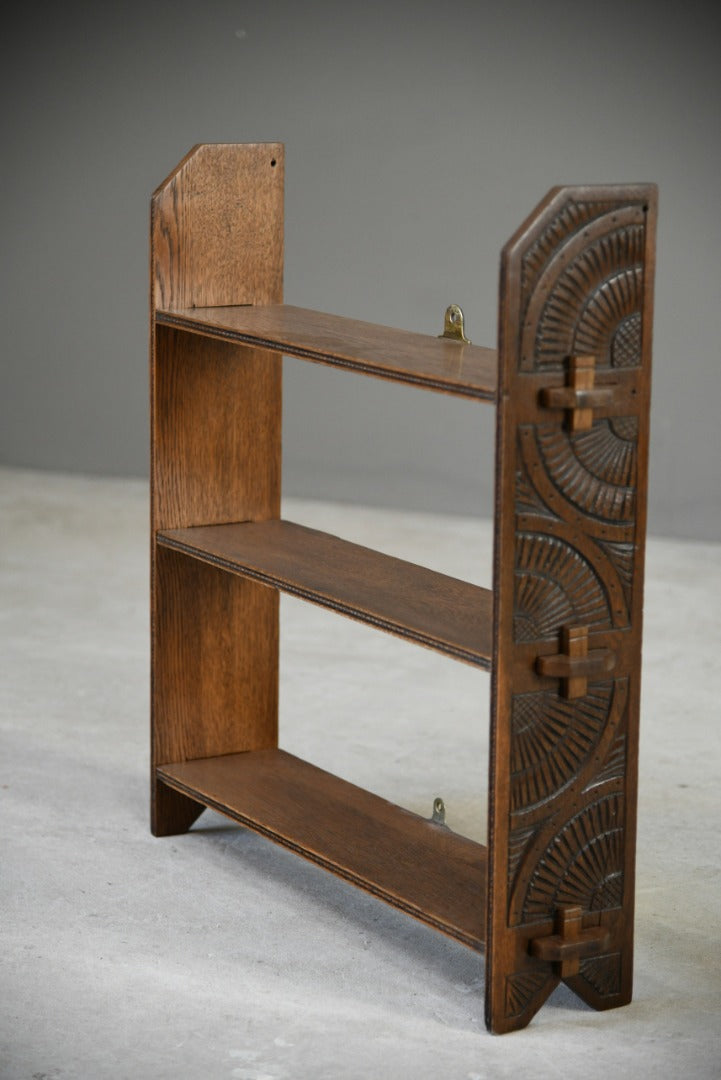 Carved Oak Wall Shelves