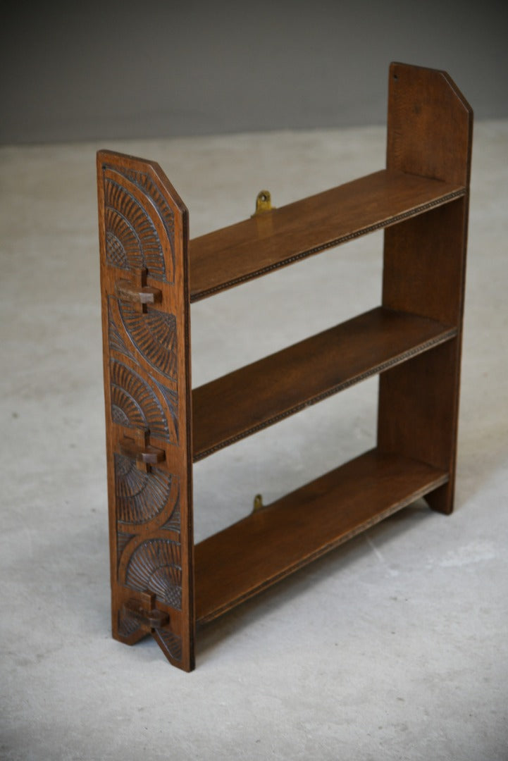 Carved Oak Wall Shelves