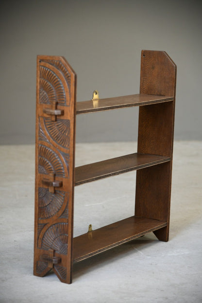 Carved Oak Wall Shelves