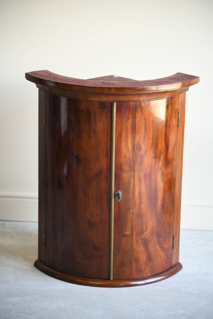 Mahogany Bow Front Wall Cupboard