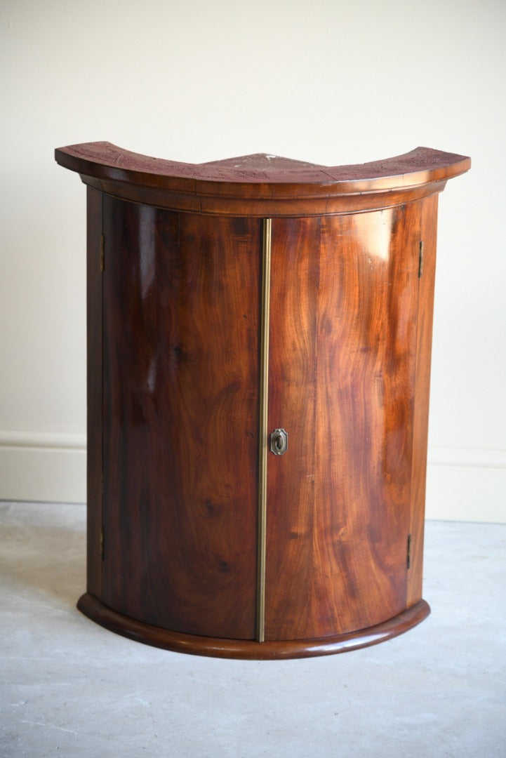 Mahogany Bow Front Wall Cupboard