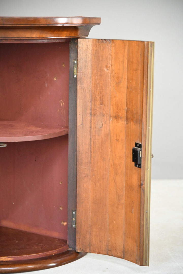 Mahogany Bow Front Wall Cupboard