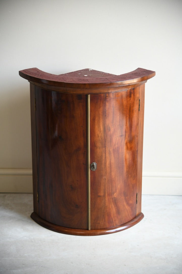 Mahogany Bow Front Wall Cupboard