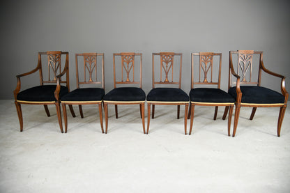 6 Edwardian Dining Chairs