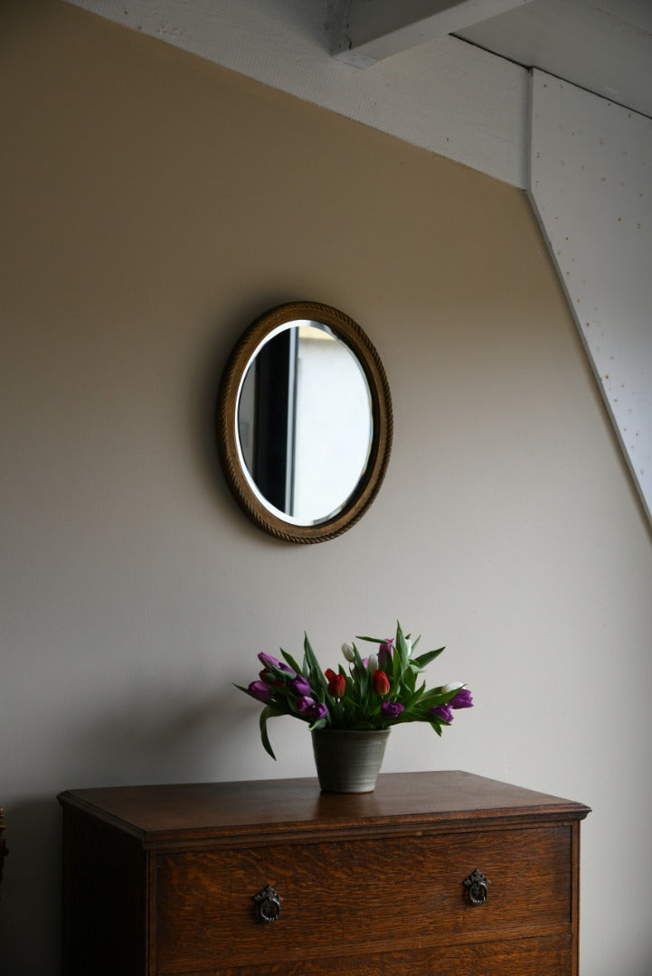 Vintage Gilt Oval Mirror