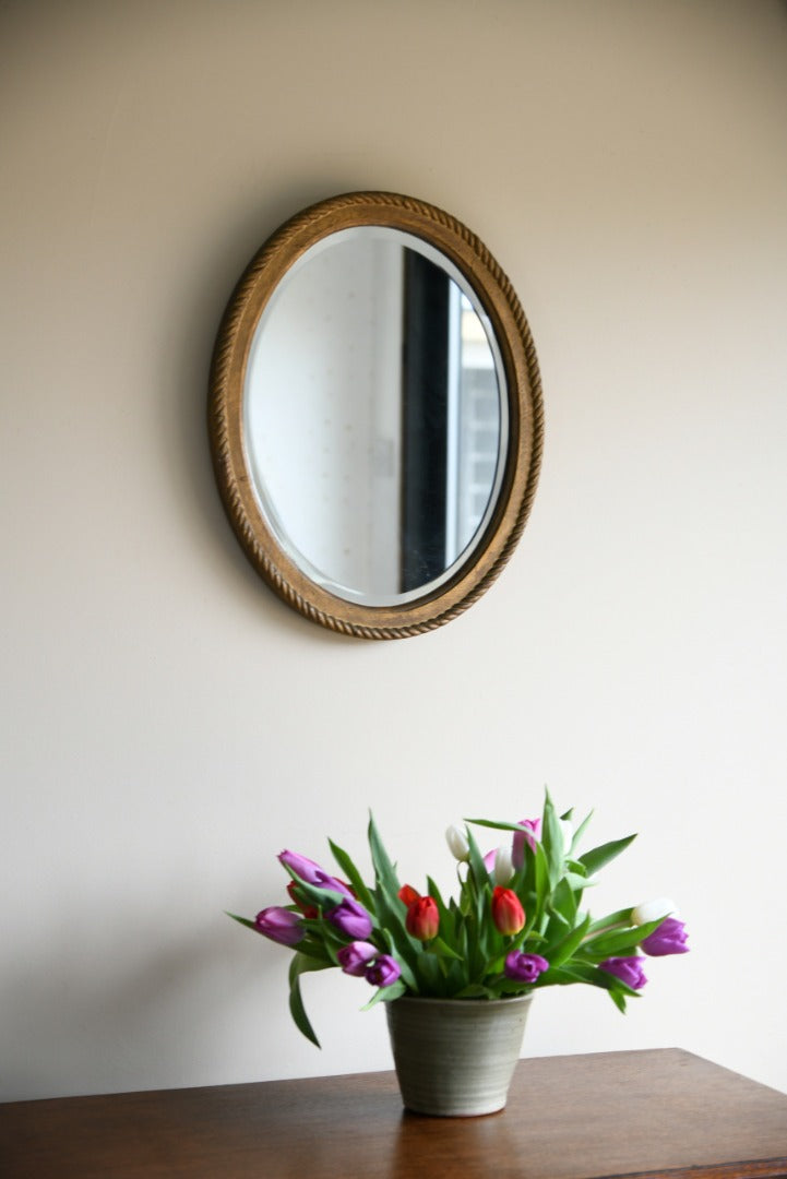 Vintage Gilt Oval Mirror