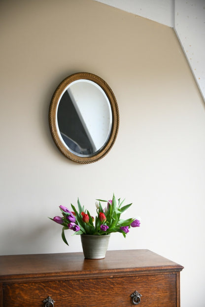 Vintage Gilt Oval Mirror