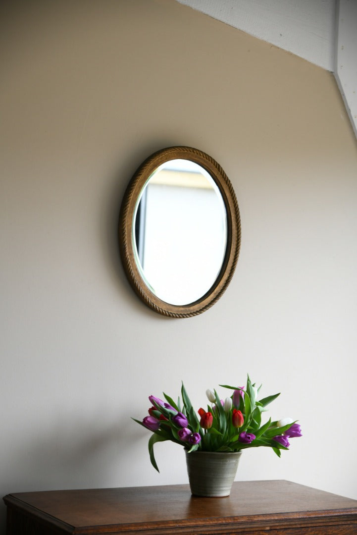 Vintage Gilt Oval Mirror