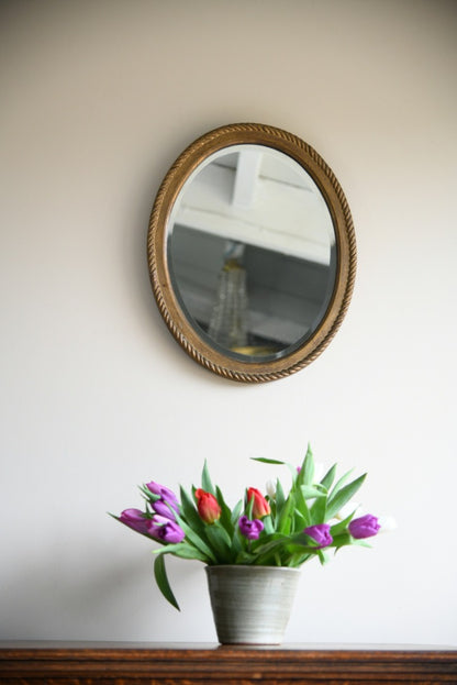 Vintage Gilt Oval Mirror