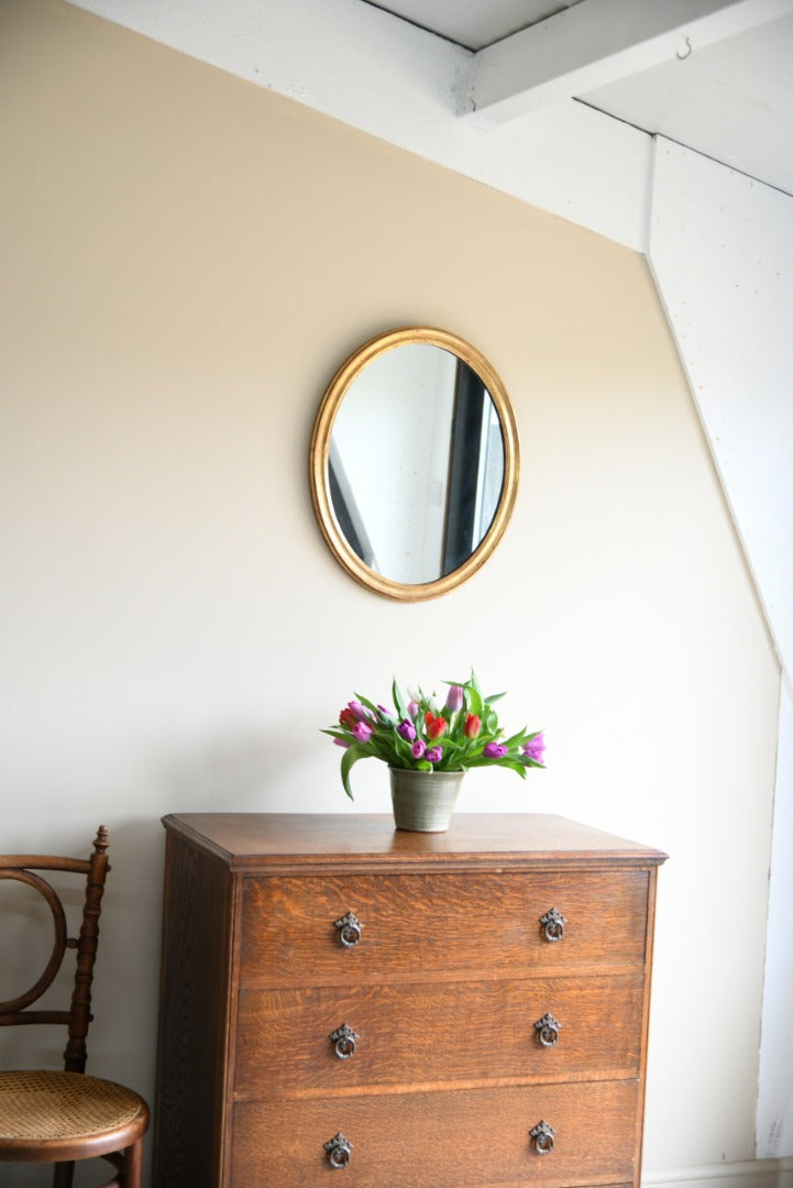 Modern Oval Gilt Mirror