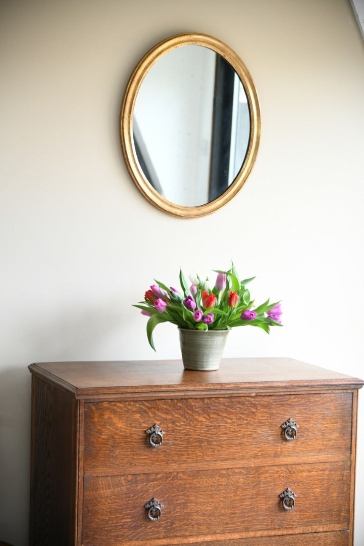 Modern Oval Gilt Mirror