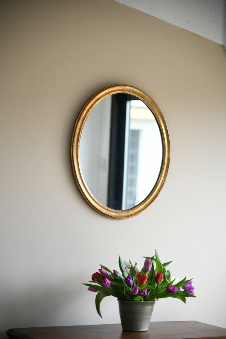 Modern Oval Gilt Mirror