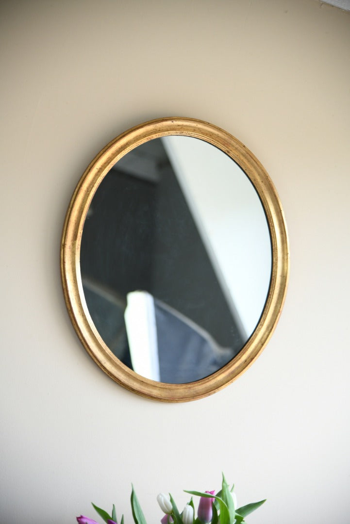 Modern Oval Gilt Mirror