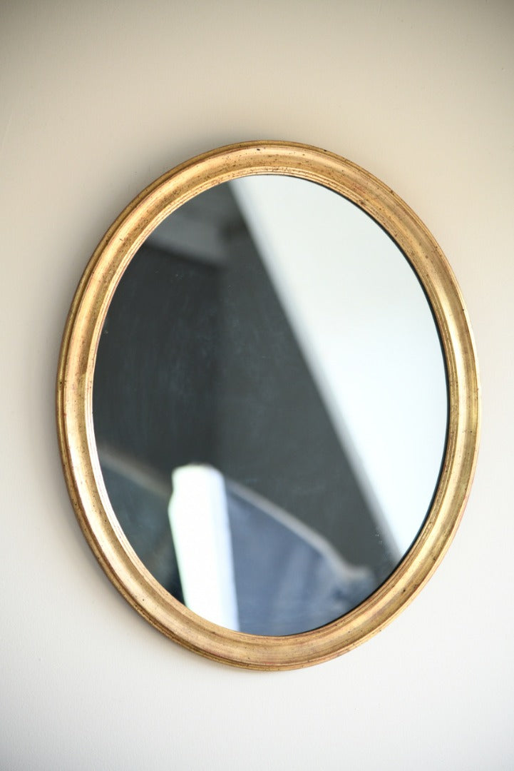 Modern Oval Gilt Mirror