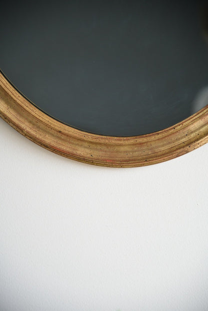 Modern Oval Gilt Mirror