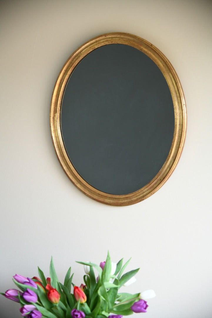 Modern Oval Gilt Mirror