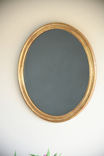 Modern Oval Gilt Mirror