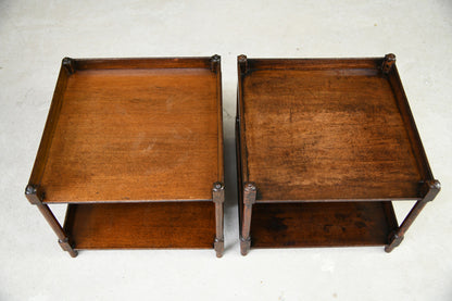 Pair Mahogany Bedside Tables