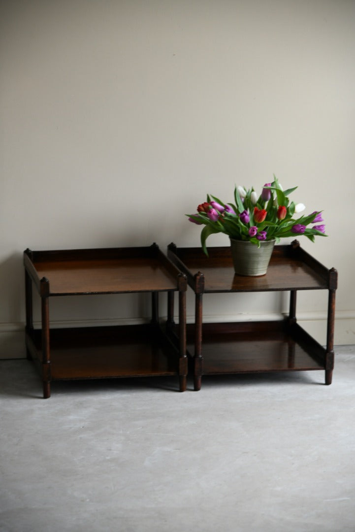 Pair Mahogany Bedside Tables