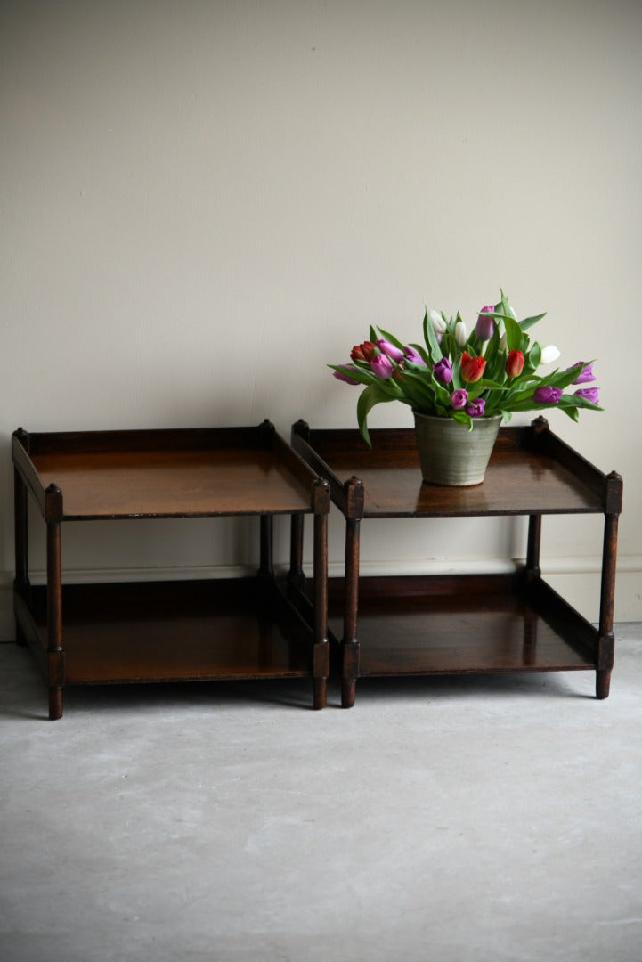 Pair Mahogany Bedside Tables