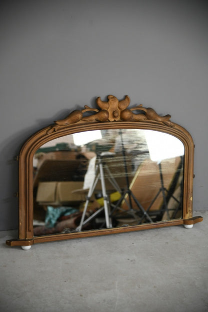 Antique Gilt Overmantle Mirror