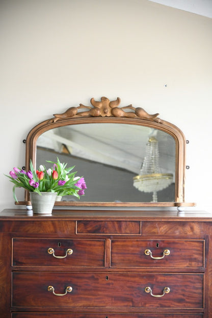 Antique Gilt Overmantle Mirror