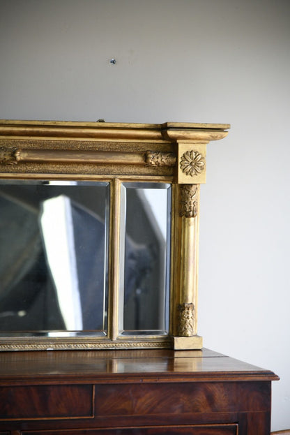 Antique Gilt Overmantle Mirror