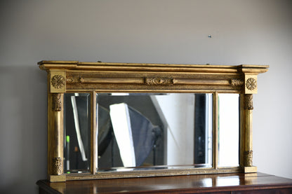 Antique Gilt Overmantle Mirror