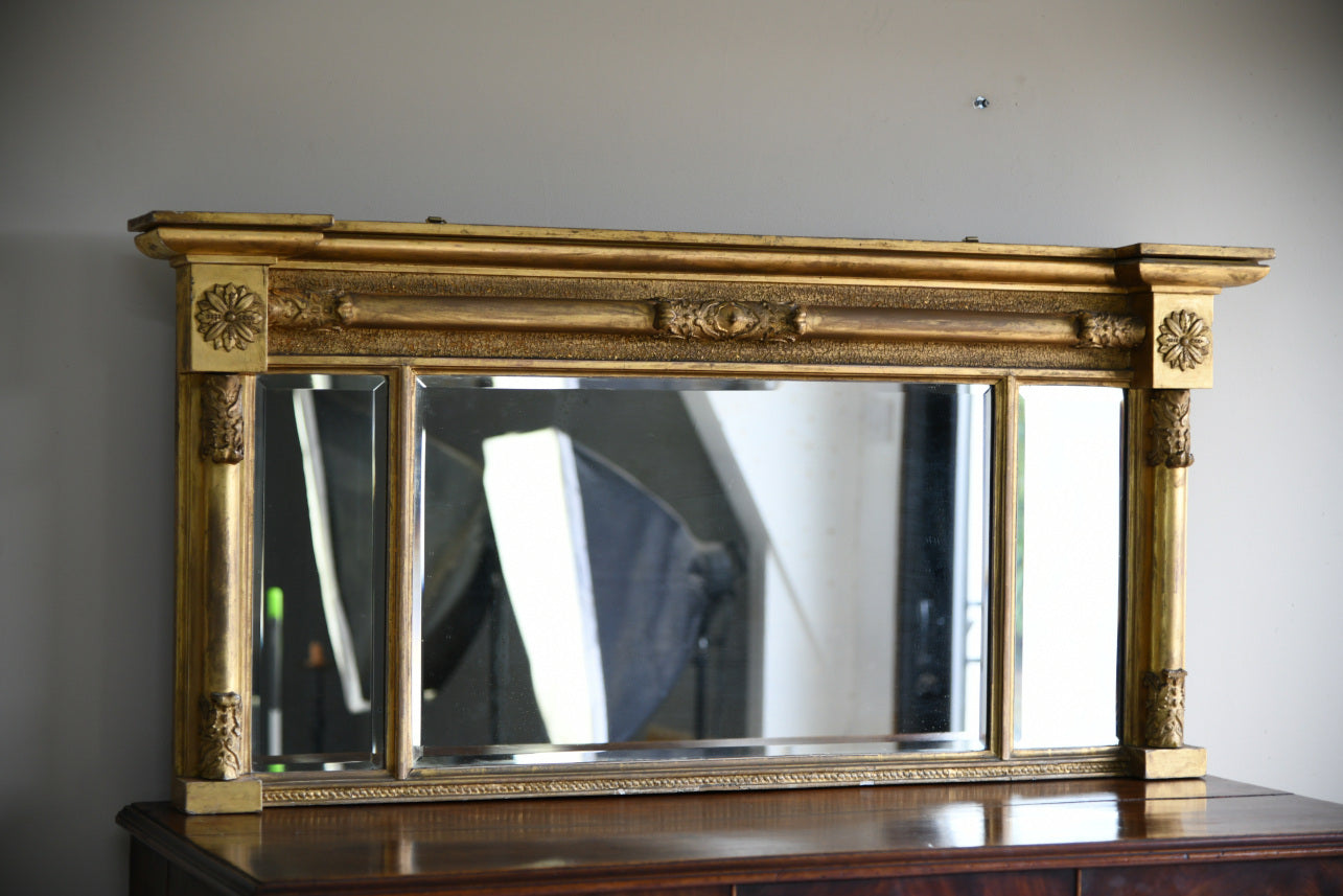 Antique Gilt Overmantle Mirror