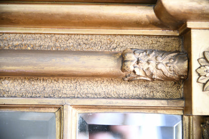 Antique Gilt Overmantle Mirror