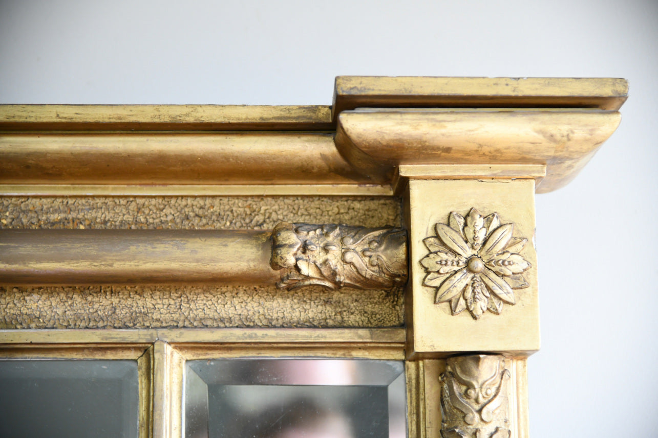 Antique Gilt Overmantle Mirror