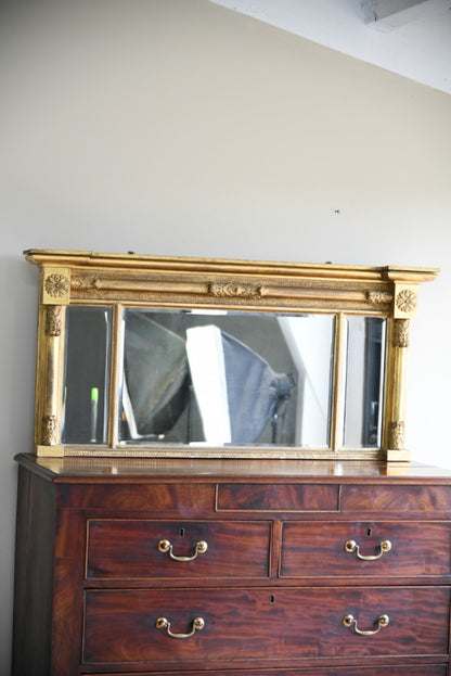 Antique Gilt Overmantle Mirror