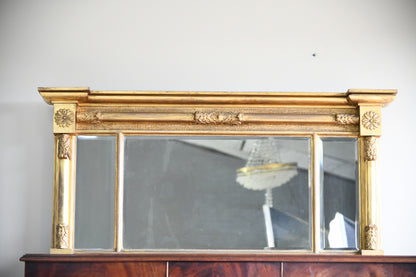 Antique Gilt Overmantle Mirror