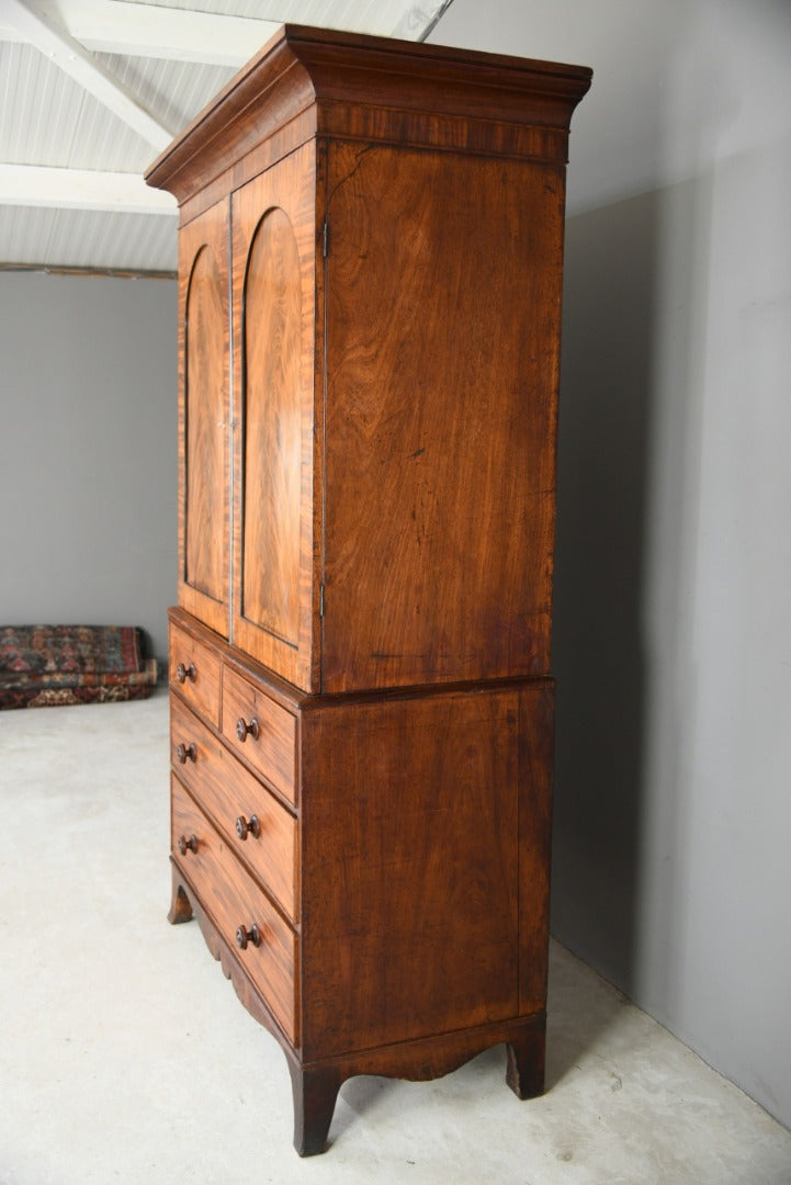 19th Century Mahogany Linen Press