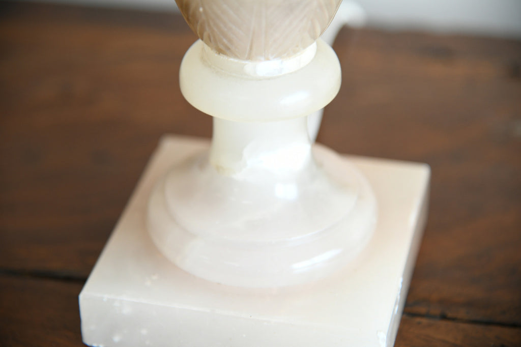 Pair Alabaster Table Lamps