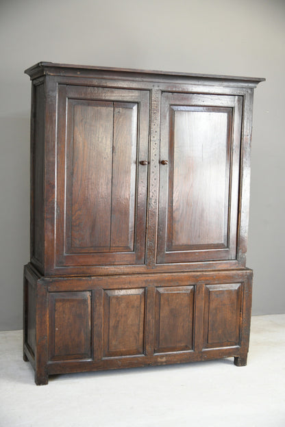 Large 18th Century Oak Livery Cupboard