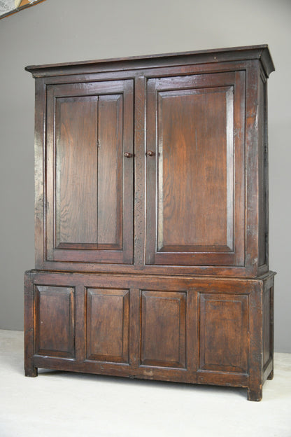 Large 18th Century Oak Livery Cupboard