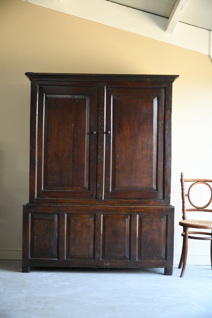 Large 18th Century Oak Livery Cupboard