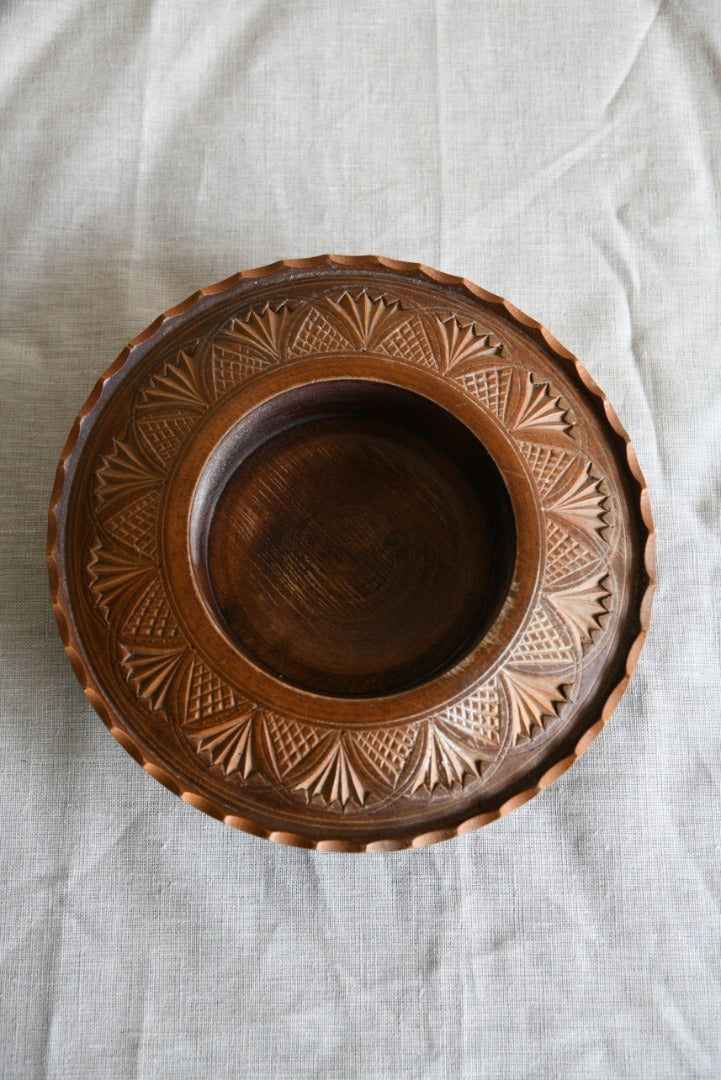 Carved Nordic Wooden Bowl