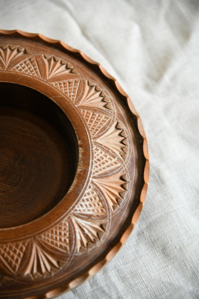 Carved Nordic Wooden Bowl