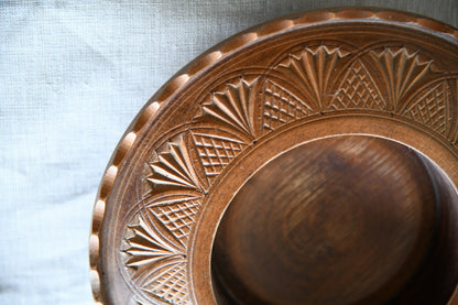 Carved Nordic Wooden Bowl