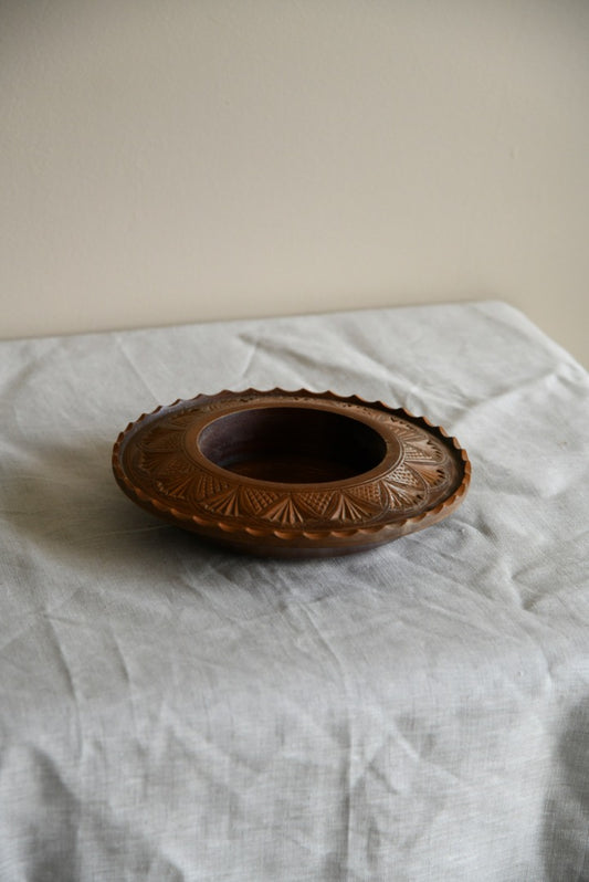 Carved Nordic Wooden Bowl