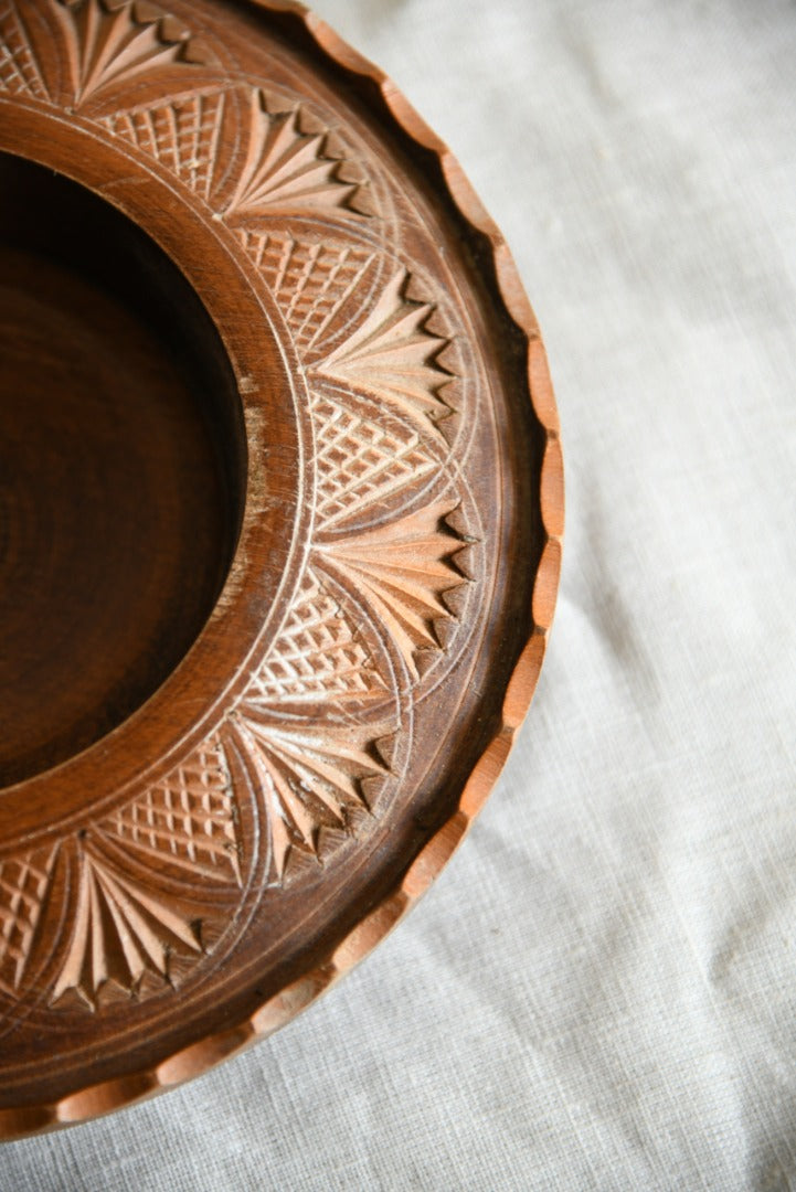 Carved Nordic Wooden Bowl