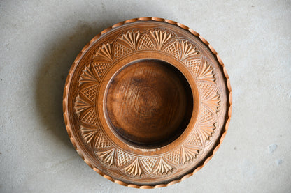 Carved Nordic Wooden Bowl