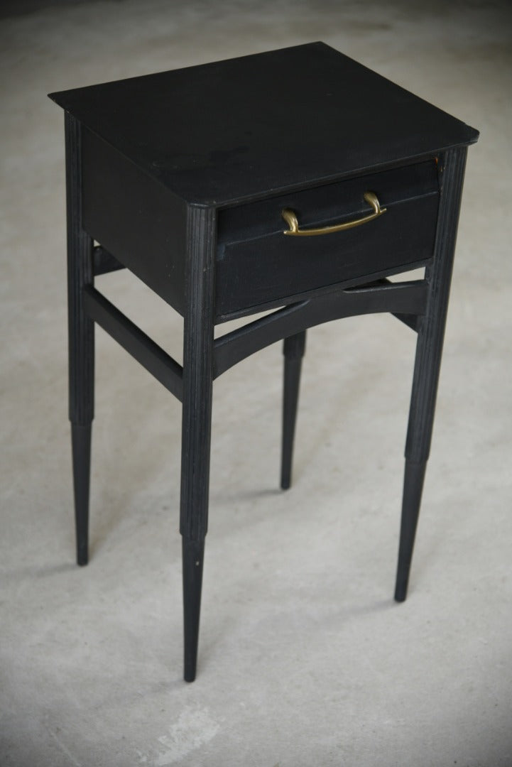 Small Black Painted Bedside Table