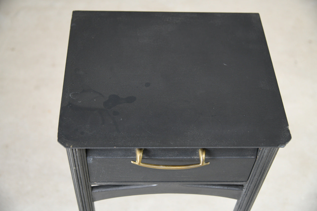 Small Black Painted Bedside Table