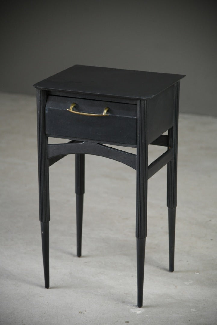 Small Black Painted Bedside Table