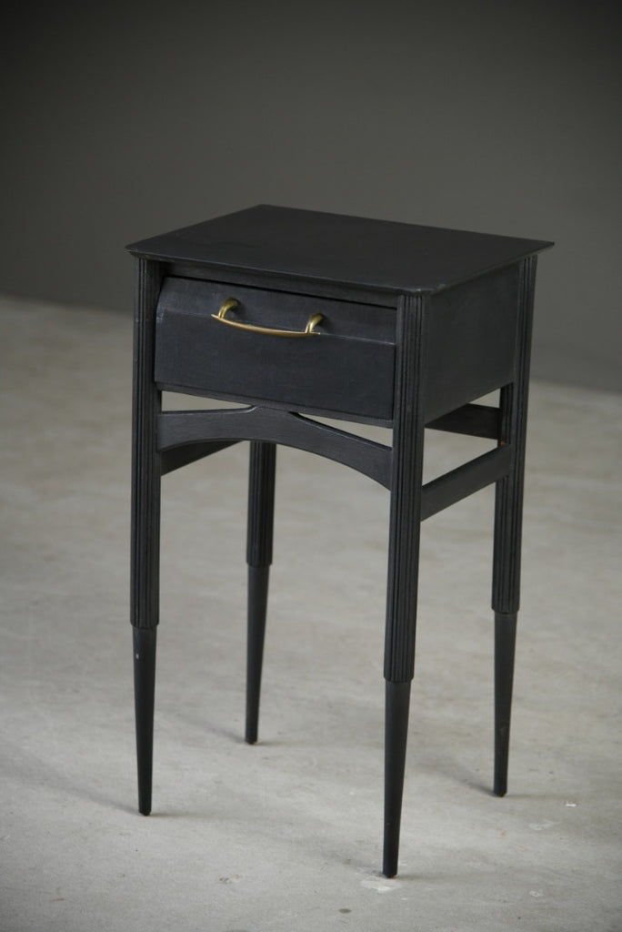 Small Black Painted Bedside Table