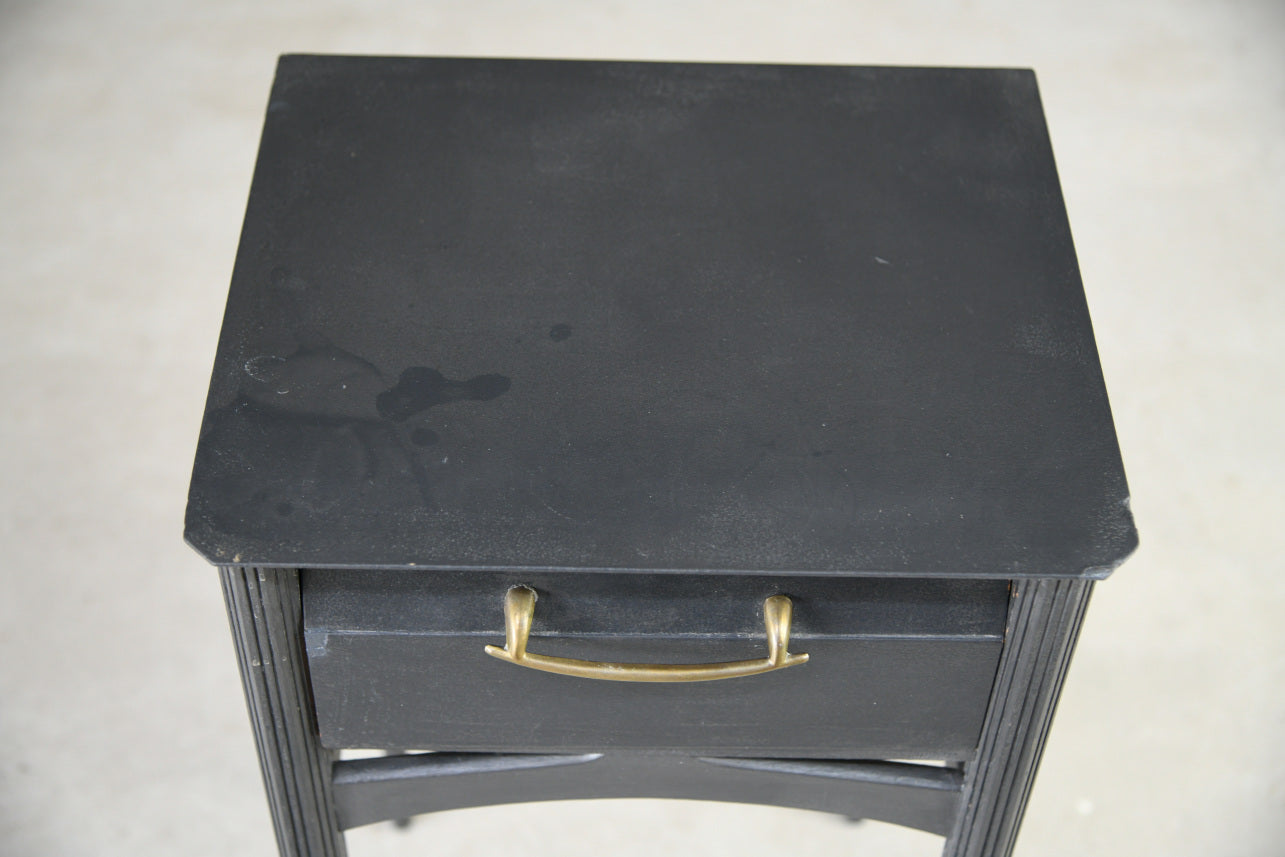 Small Black Painted Bedside Table